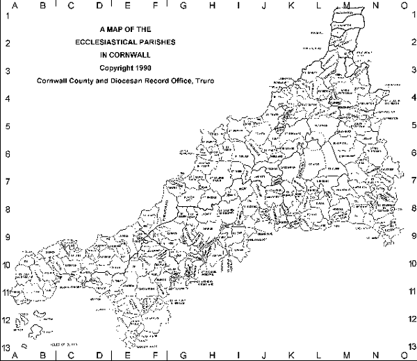 Ancient Cornish Parishes: Click to Enlarge